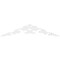 Ekena Millwork Pitch Kendall Architectural Grade PVC Gable Pediment, 36"W x 7 1/2"H x 1"P (5/12) GPP036X008X100KEN - alternate 3